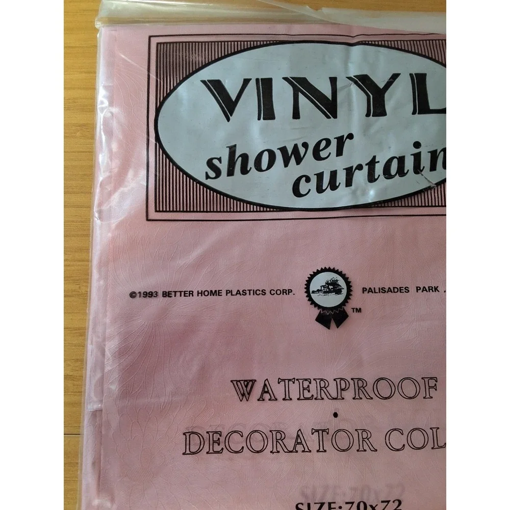 Vintage 1993 Better Home Plastics Corp. Vinyl Shower Curtain. 70